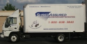 ShredAssured offers Off-Site shredding as an economical alternative for clients that do not require destruction done at their location.  ShredAssured Document Collection Truck